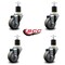 Service Caster 3'' Gray Poly Wheel Swivel 1-7/8'' Expanding Stem Caster Set, 4PK SCC-EX20S314-PPUB-178-4 - alternate 4